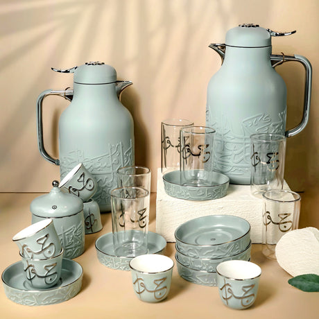 Jiwar - Ultimate Brew Deluxe Set (21-Pc)- Mint Green & Silver