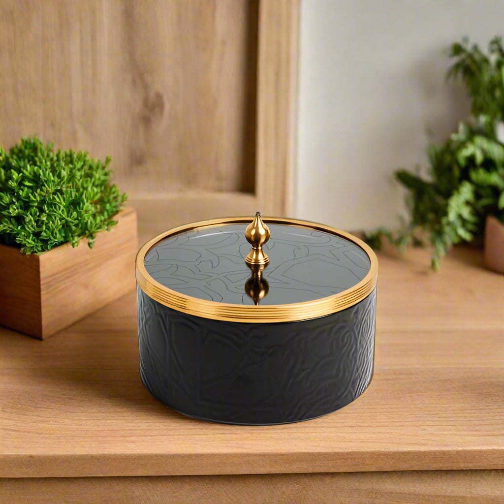 Luxury Majlis - Large Canister - Black & Gold