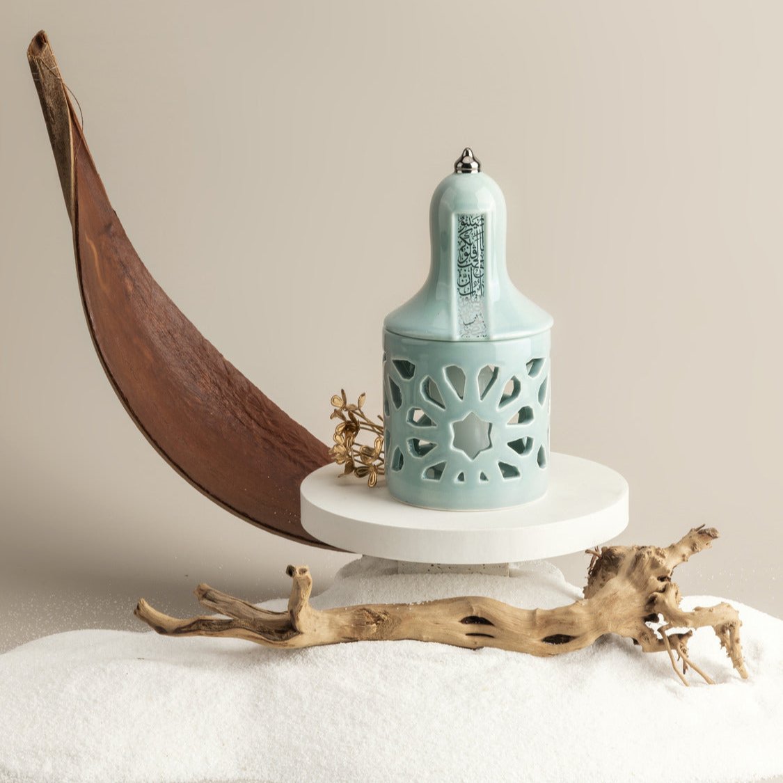 Nour Bundle - Lantern Candle Holder set - Blue & Silver