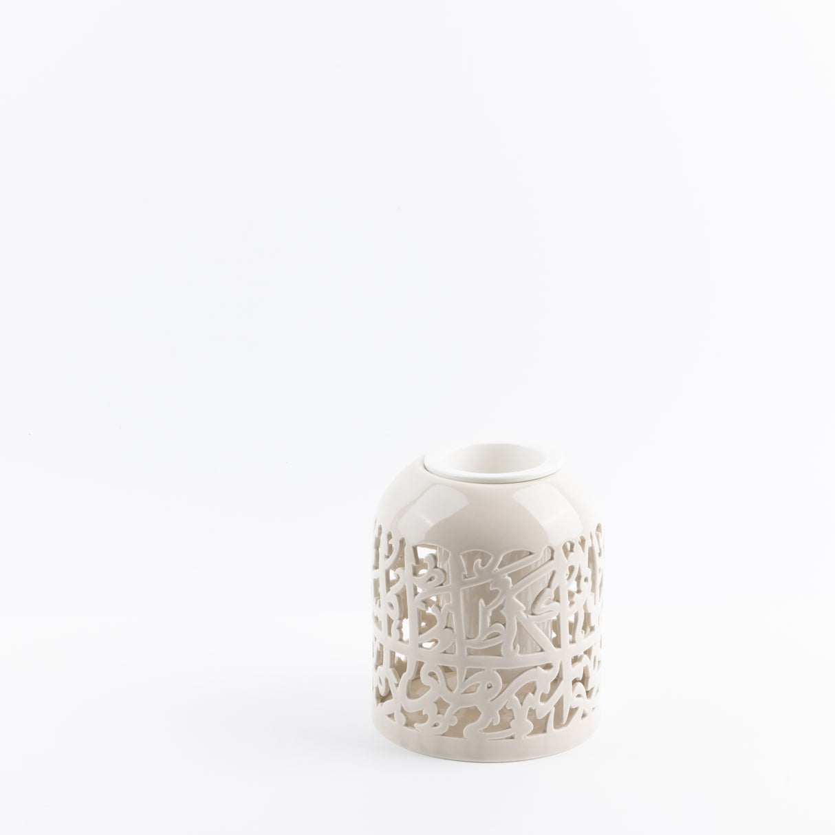Jiwar - Medium Decorative Vase - Beige & Gold