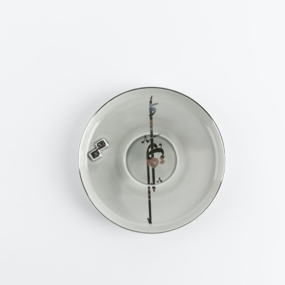 Liqa'a - Cappuccino Set (12-Pc) - Grey & Silver