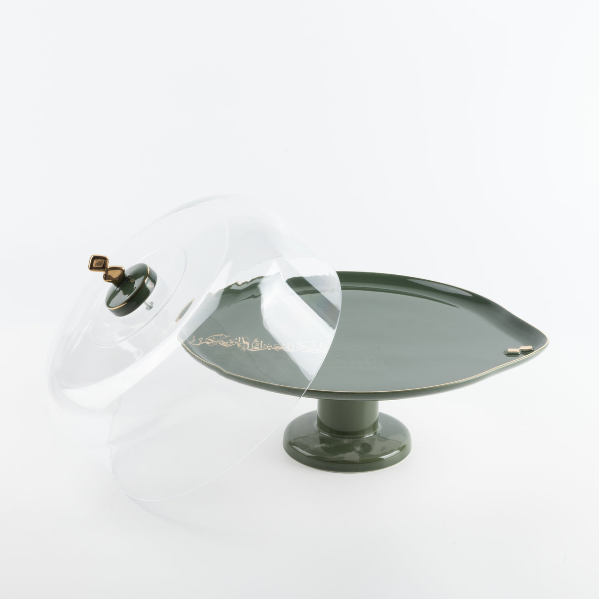 Liqa'a - Cake Set (9-Pc) - Olive Green  & Gold