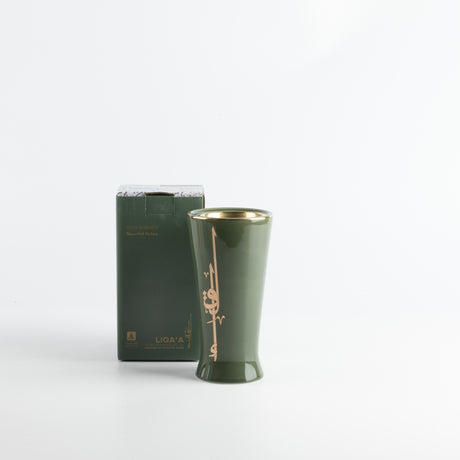 Liqa'a - Incense Burner - Olive Green  & Gold