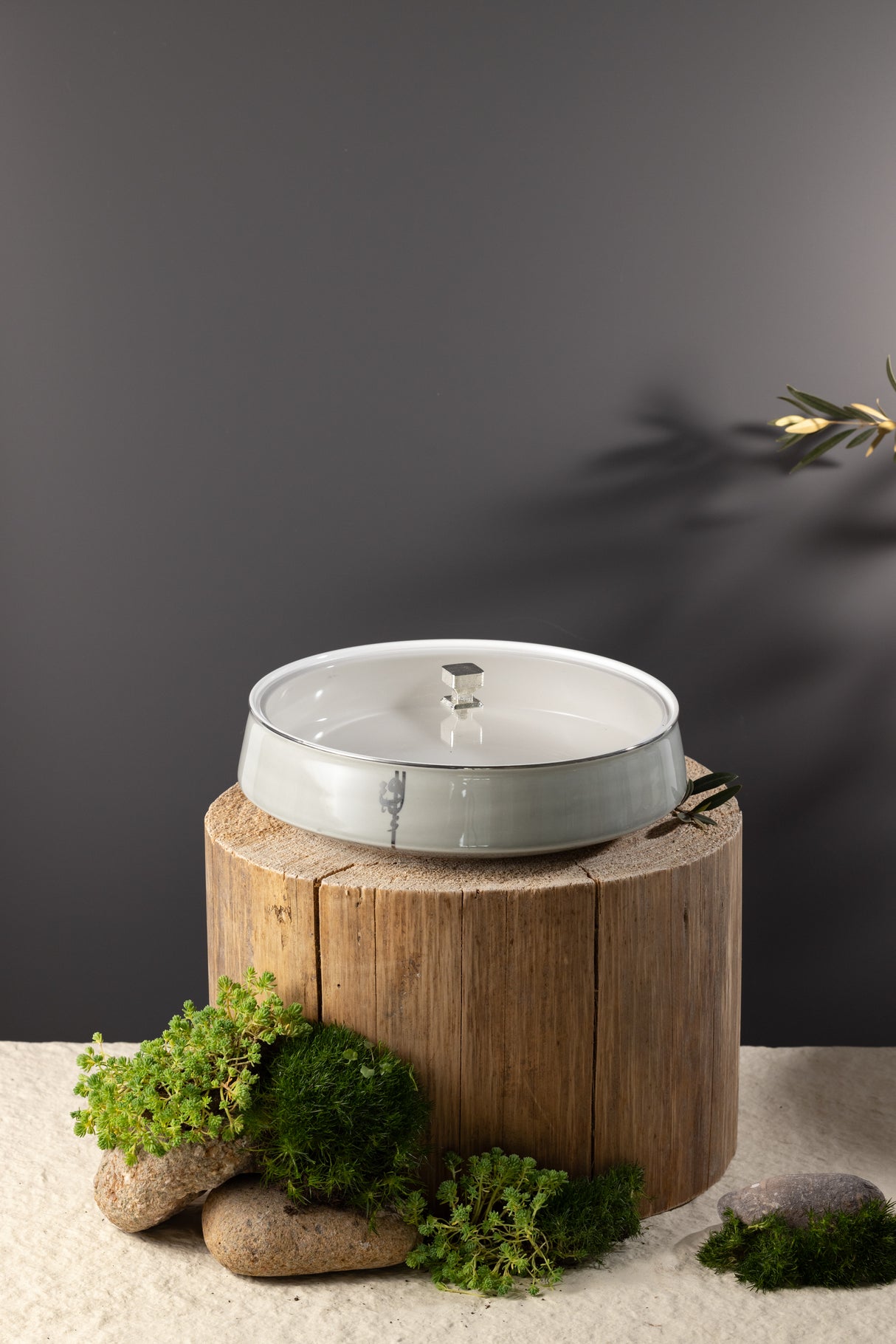 Liqa'a - Large Decorative Canister - Grey & Silver