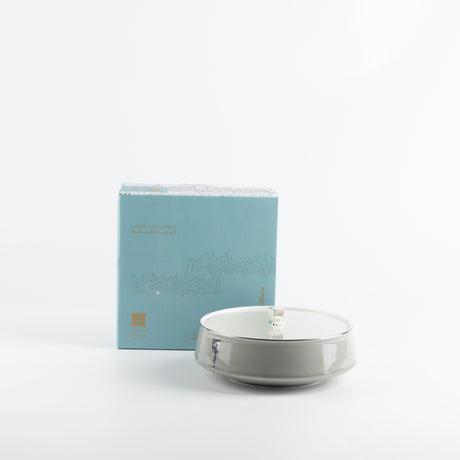 Liqa'a - Medium Decorative Canister - Grey & Silver