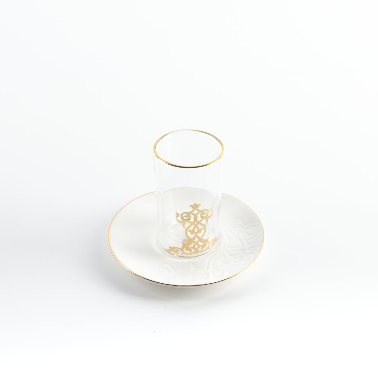 Naqsh - Tea Set (12-Pc) - White & Gold