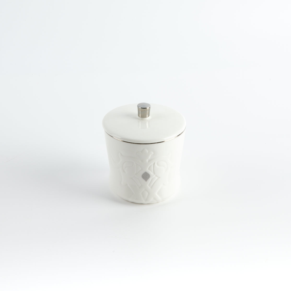 Naqsh - Tea Set (19-Pc) - White & Silver