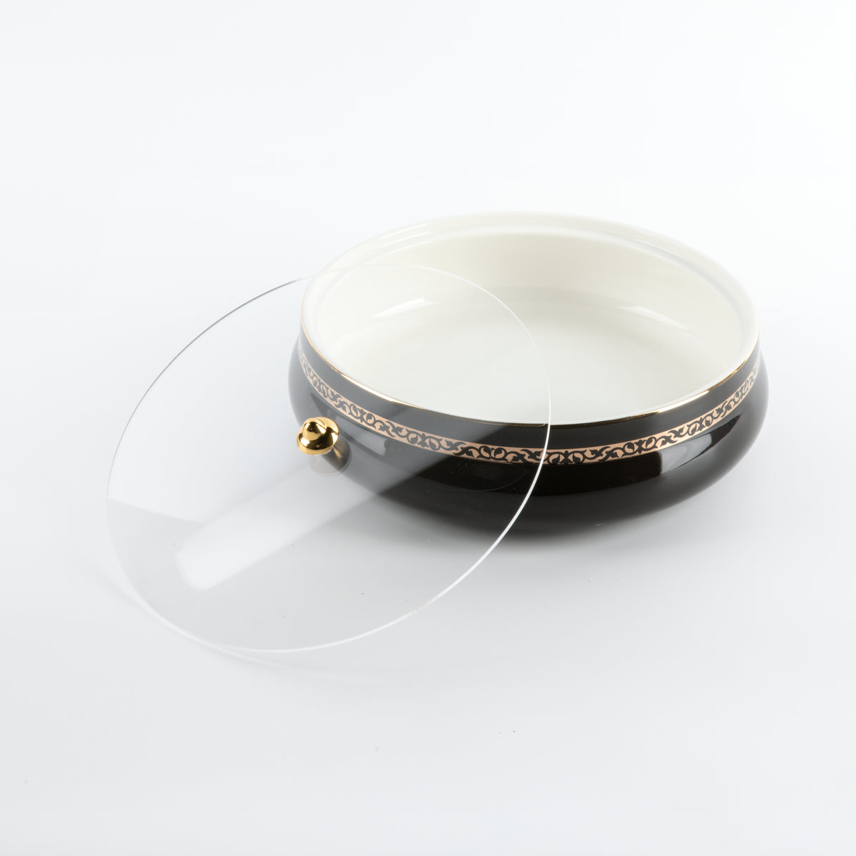 Naqsh - Large Decorative Canister - Black & Gold