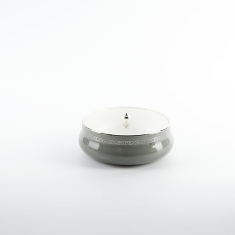Naqsh - Medium Decorative Canister - Grey & Silver