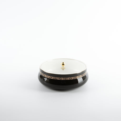 Naqsh - Medium Decorative Canister - Black & Gold
