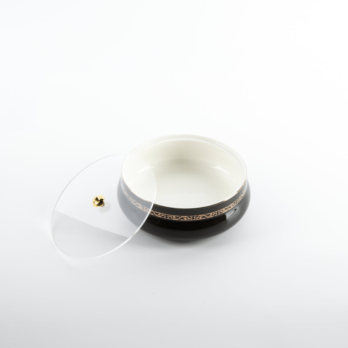 Naqsh - Medium Decorative Canister - Black & Gold