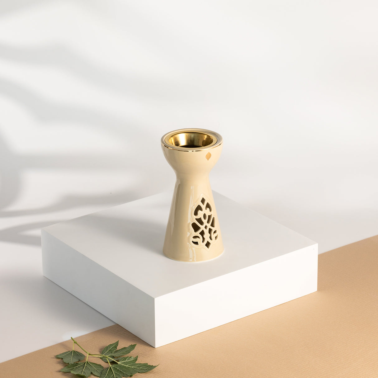 Naqsh - Incense Burner - Ivory & Gold