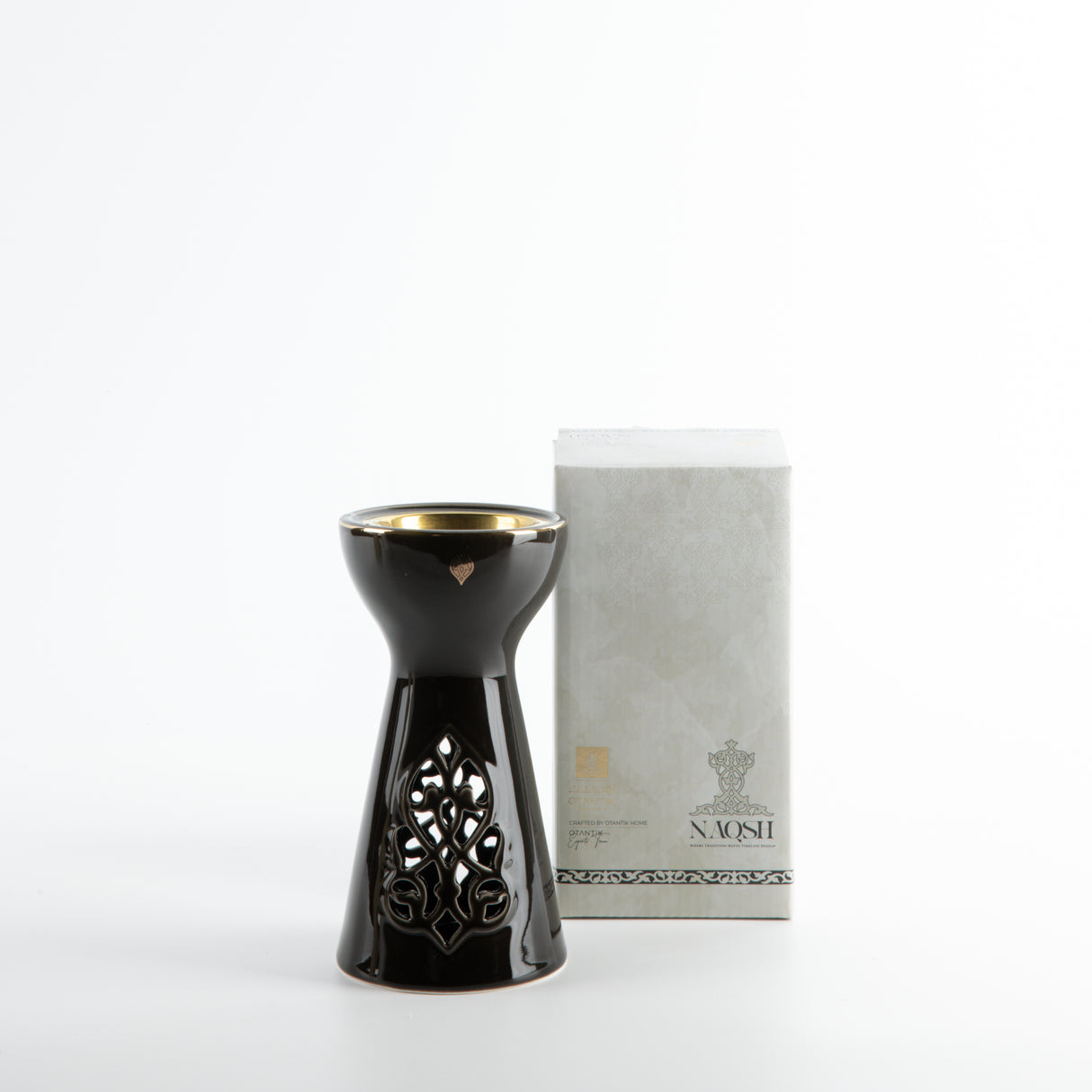 Naqsh - Incense Burner - Black & Gold