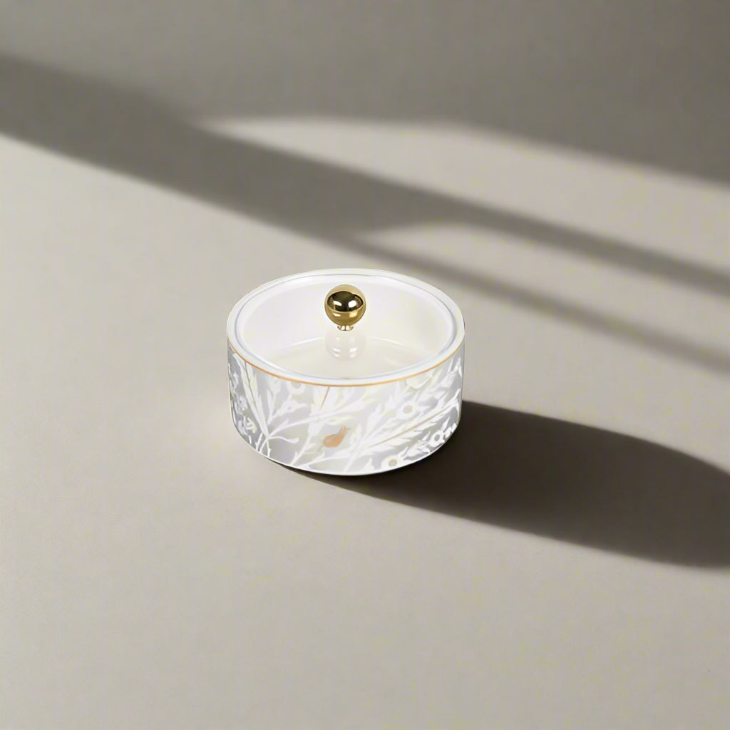 Tolipa - Small Decorative Canister- Grey & Gold