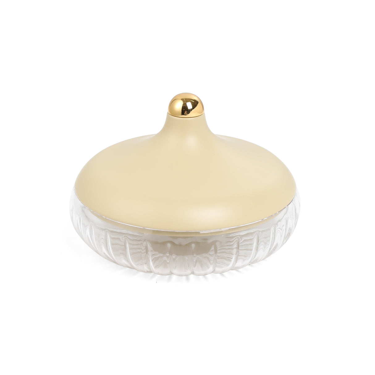 Jiwar - Large Engraved Date & Dessert Centerpiece - Ivory & Gold
