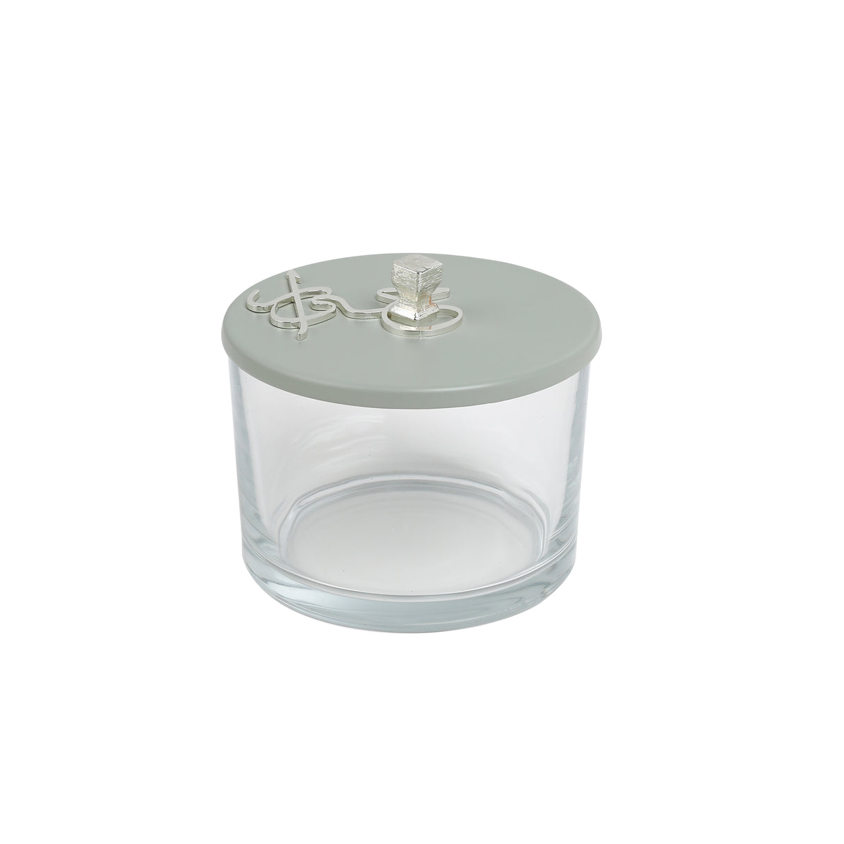 Jiwar - Dual Elegant Nut Serving Set with Engraved  Base - Mint Green & Silver
