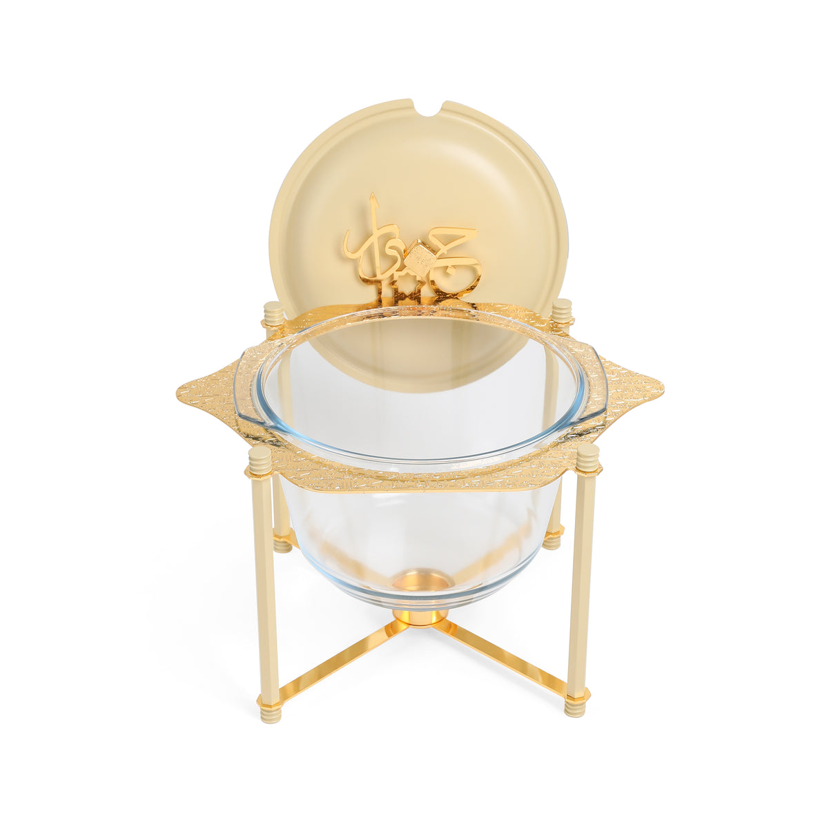Jiwar - Deluxe Gold Engraved Soup Buffet - Ivory & Gold