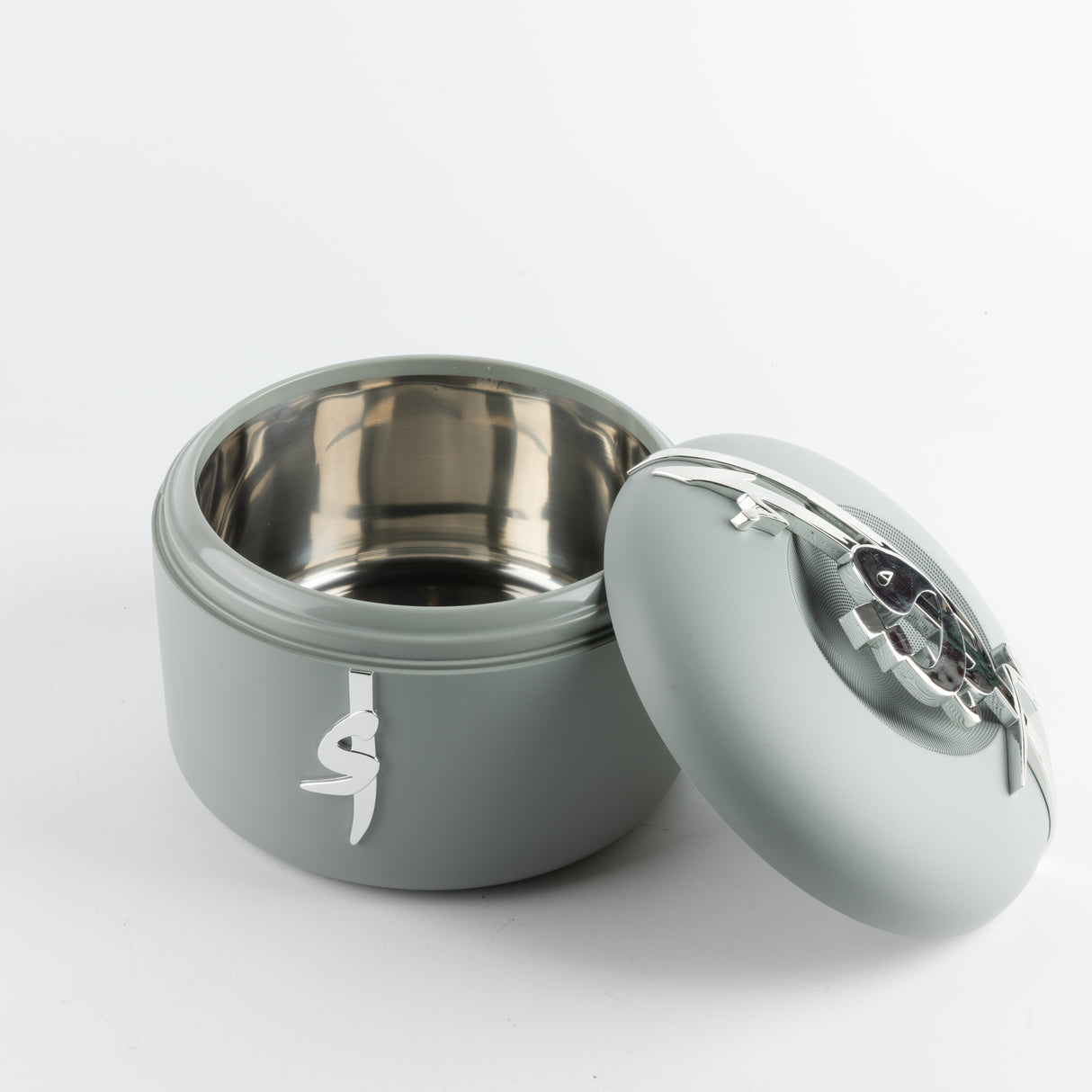 Liqa'a - Food Thermos/ Warm Serv (Set of 3) - Grey & Silver