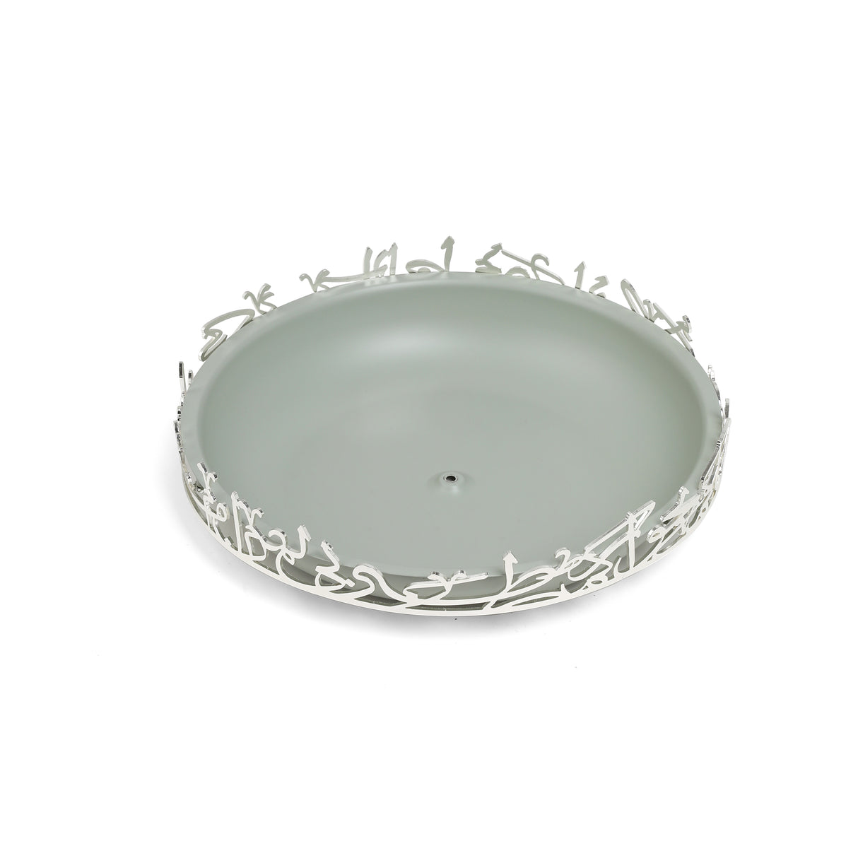 Jiwar - Large Serving Stand - Mint Green & Silver