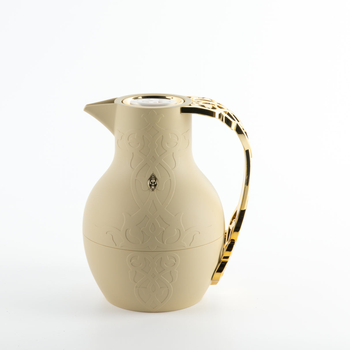 Naqsh - Vacuum Flask / Thermos - Ivory & Gold