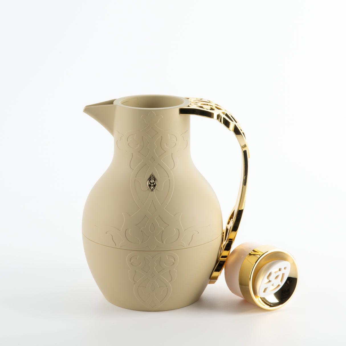 Naqsh - Vacuum Flask / Thermos - Ivory & Gold