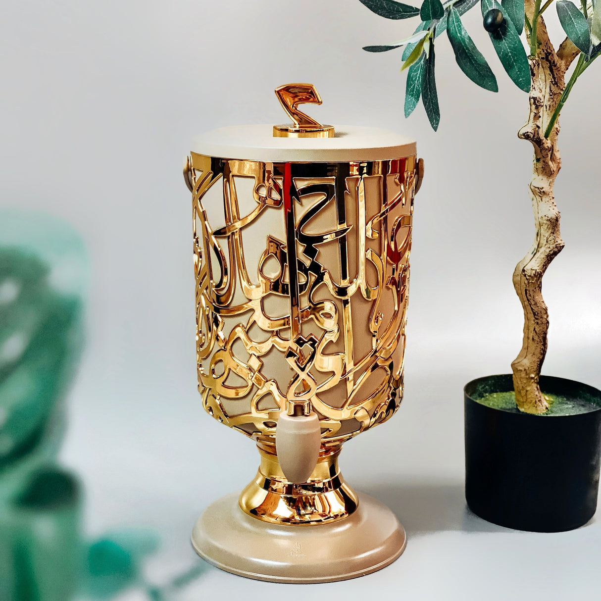 Diwan - 3 Liters Cold Beverage Dispenser - Coffee & Gold