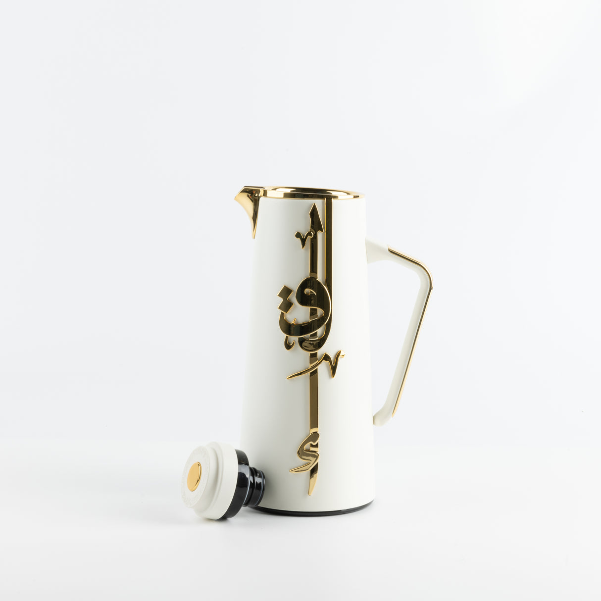 Liqa'a - Vacuum Flask / Thermos - Pearl White & Gold