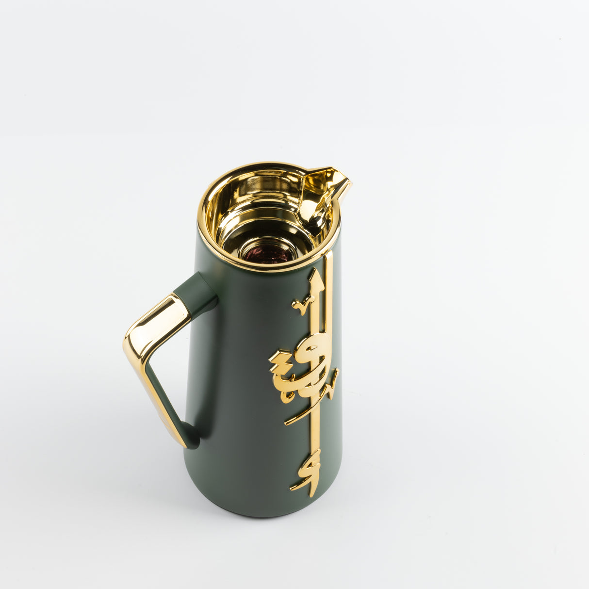 Liqa'a - Vacuum Flask / Thermos - Olive Green  & Gold