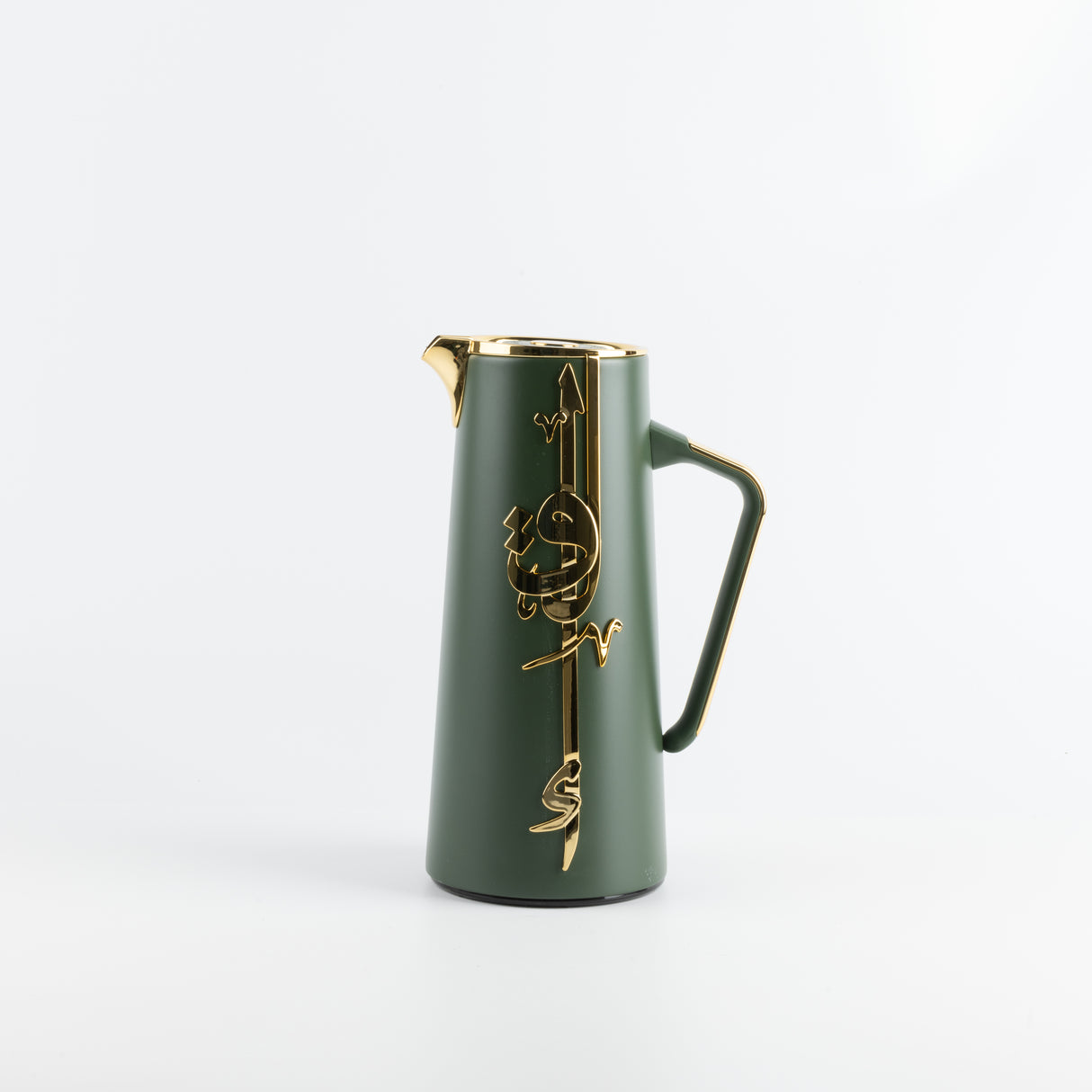 Liqa'a - Vacuum Flask / Thermos - Olive Green  & Gold
