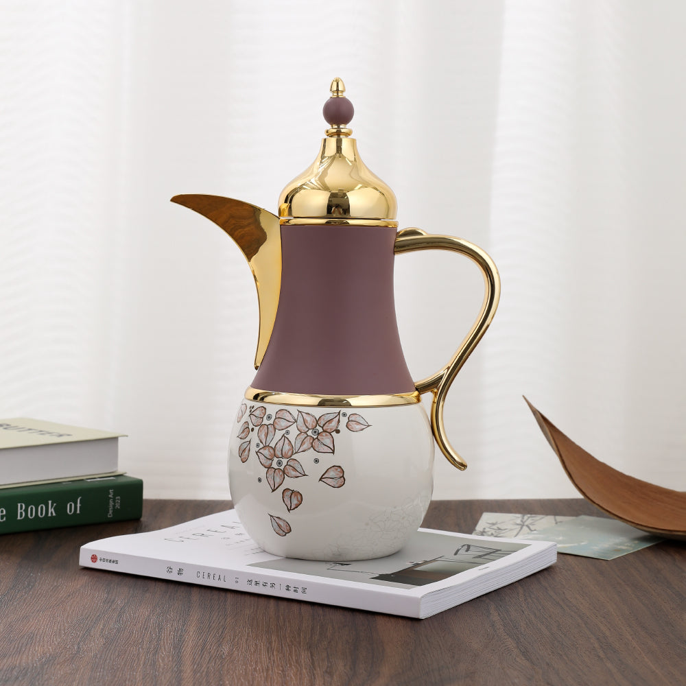 Stylish Lilac - Thermos/Vacuum Flask- Purple & Gold – Otantik Canada