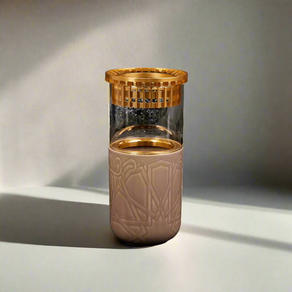 Luxury Majlis - Large Decorative Vase - Brown & Gold