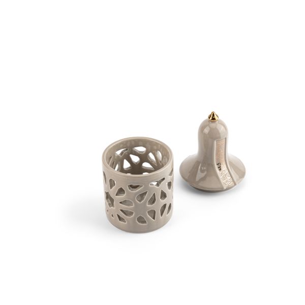 Luxury Noor - Small Lantern Candle Holder - Beige & Gold