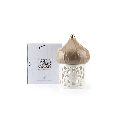 Diwan - Large Lantern Candle Holder - Coffee & Gold