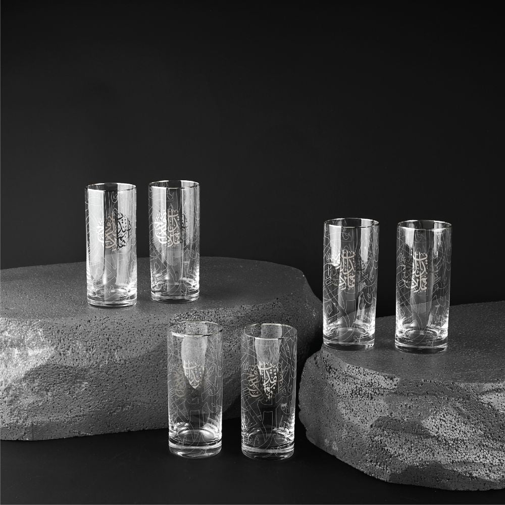 Zuwar - 6 tazas altas - Plata