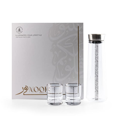 Nour - Jug with 6 Short Cups  - Silver