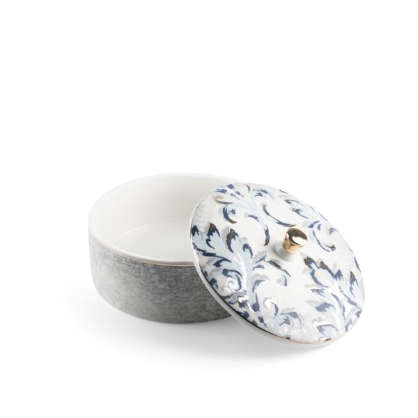 Classy Harir - Recipiente/servidor pequeño decorativo - Azul y dorado