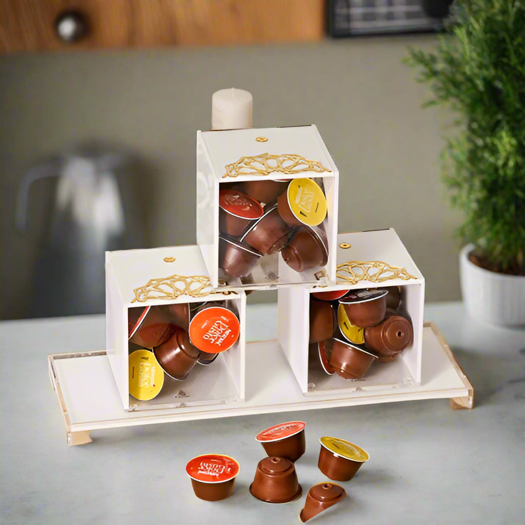 Saraya - Acrylic Coffee Pods Holder, Set of 3 Pcs