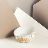 Amal - Single 8 Salad Bowl  - Beige & Gold