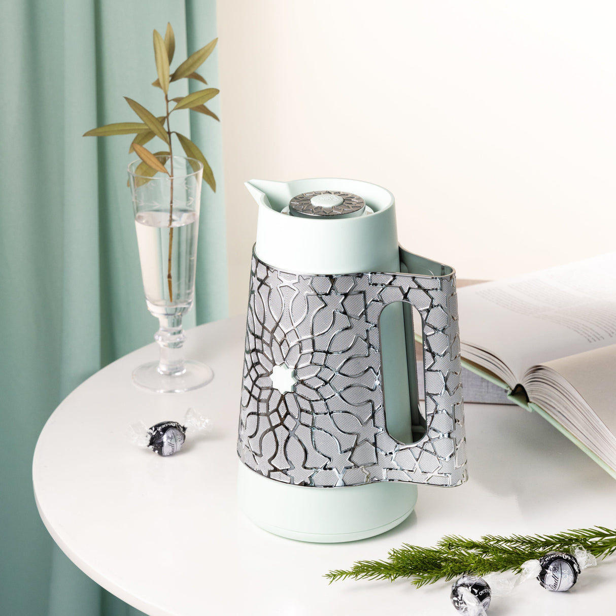 Asala - Vacuum Flask / Thermos - Teal & Silver