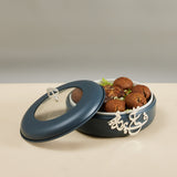 Luxury Diwan – Double Buffet Serve Dark blue & Silver