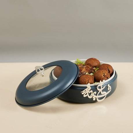 Luxury Diwan – Double Buffet Serve Dark blue & Silver