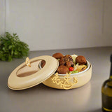 Luxury Diwan - Medium Buffet Server - Ivory & Gold