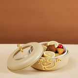 Luxury Diwan - Small Buffet Server - Ivory & Gold