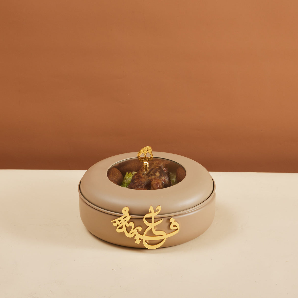 Luxury Diwan - Medium Buffet Server - Coffee & Gold