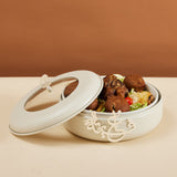 Luxury Diwan - Medium Buffet Server - Pearl & Silver