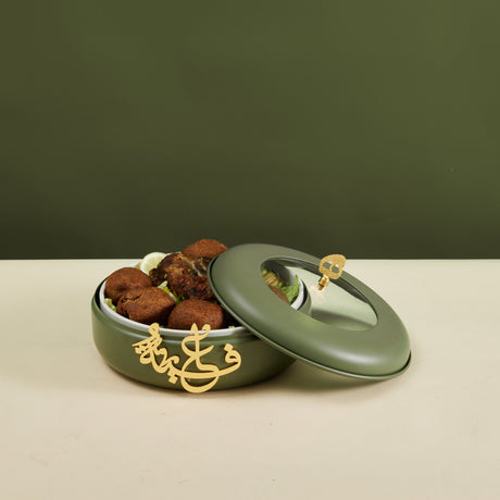 Luxury Diwan – Double Buffet Serve Olive green & Gold
