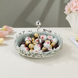 Jiwar - Medium Serving Stand - Mint Green & Silver