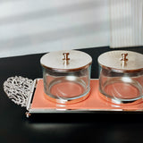 Limited Edition - Snack Serving set (3 Bowls)- Pink & Silver