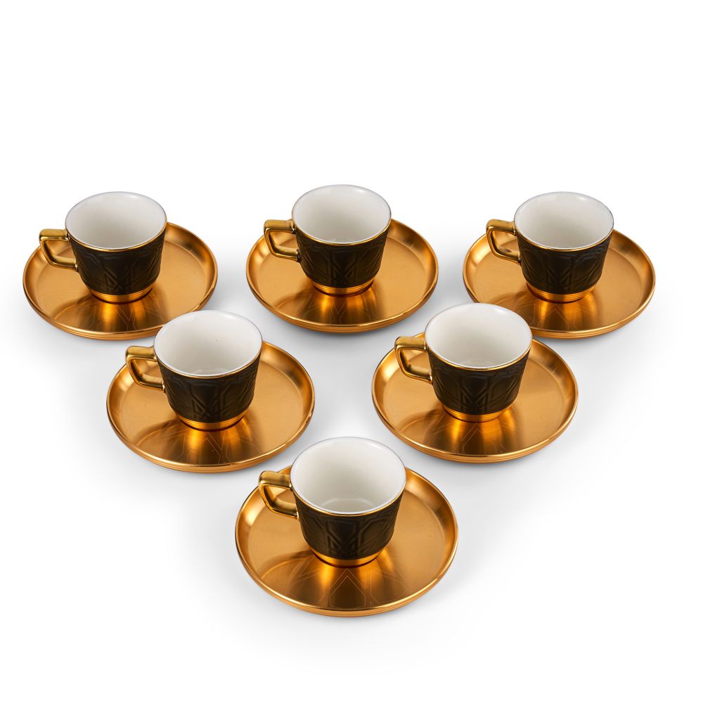 Turkish  Coffee Set 12Pcs From Majlis - Black