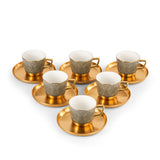 Tea Porcelain Set 12 Pcs From Majlis - Grey